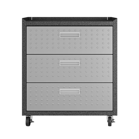 Fortress 31.5" Mobile Garage Chest with Drawers in Grey - Ornate Home