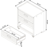 Fortress 31.5" Mobile Garage Chest with Drawers in White - Ornate Home