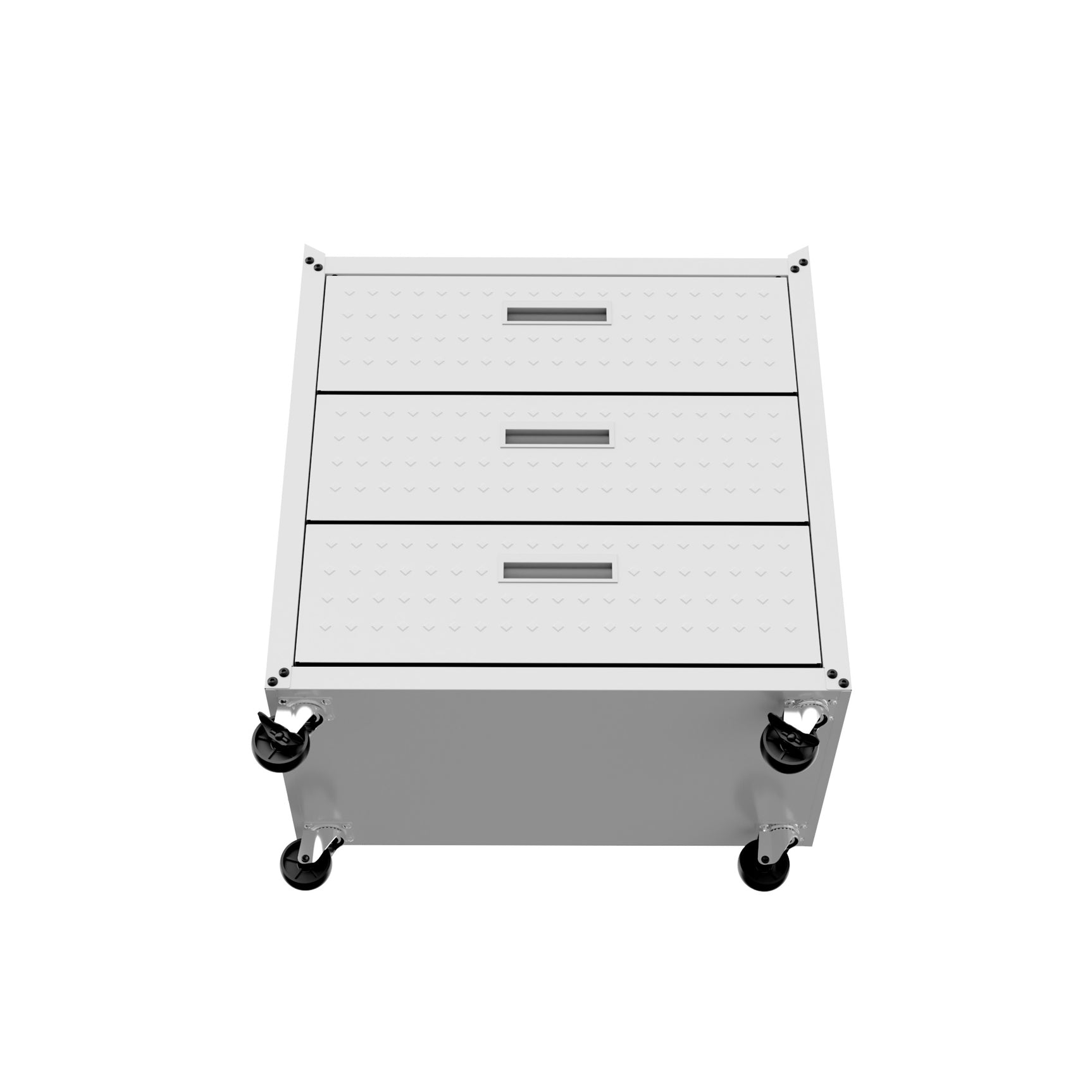Fortress 31.5" Mobile Garage Chest with Drawers in White - Ornate Home