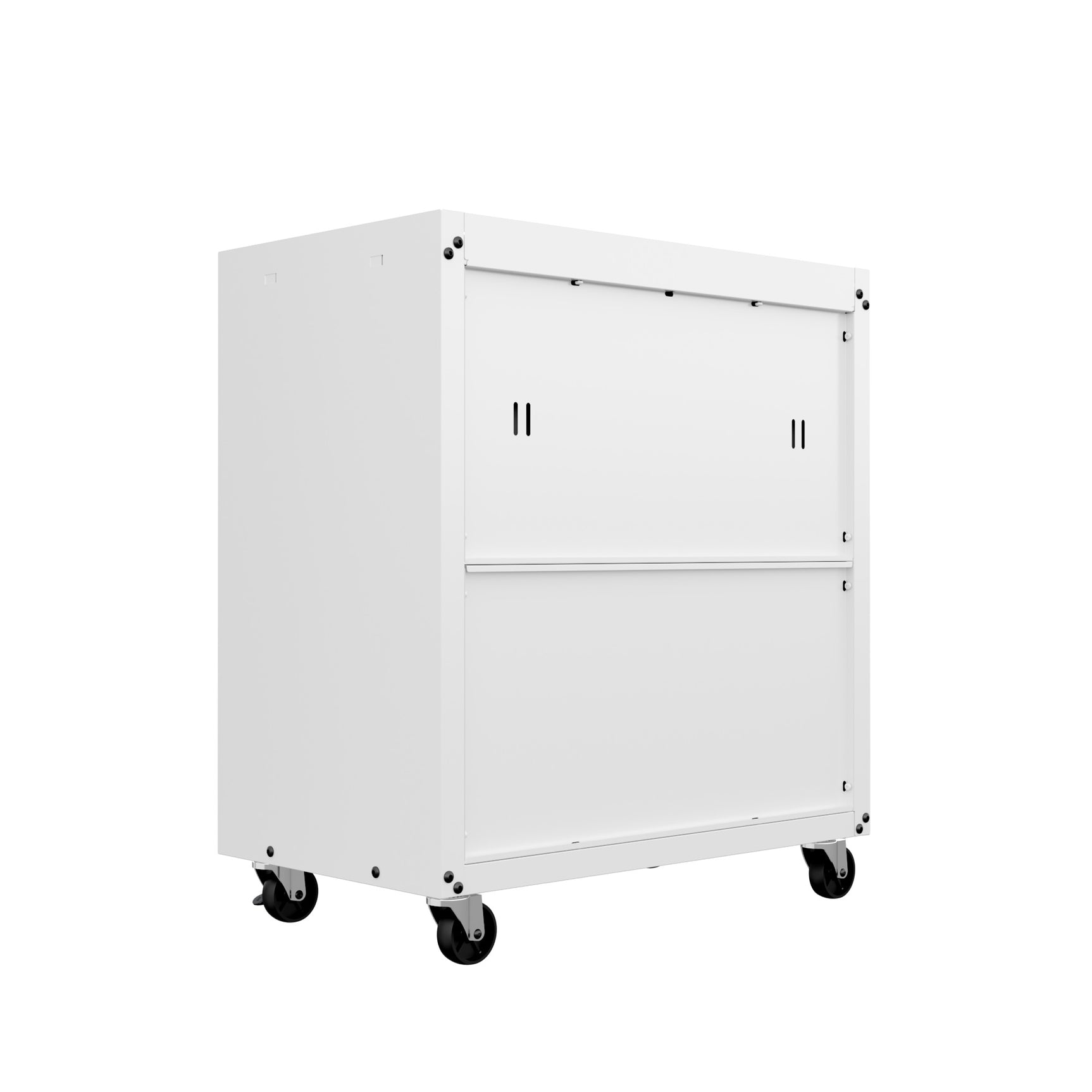 Fortress 31.5" Mobile Garage Chest with Drawers in White - Ornate Home