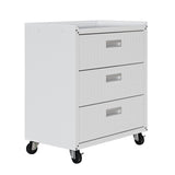 Fortress 31.5" Mobile Garage Chest with Drawers in White - Ornate Home