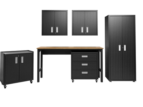 Fortress 6-Piece Garage Set in Charcoal Grey - Ornate Home