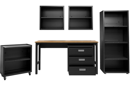 Fortress 6-Piece Garage Set in Charcoal Grey - Ornate Home