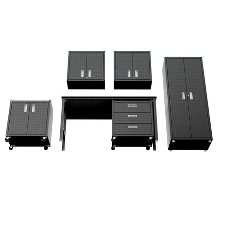 Fortress 6-Piece Garage Set in Charcoal Grey - Ornate Home