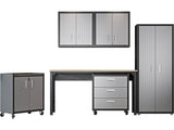 Fortress 6-Piece Garage Set in Grey - Ornate Home
