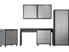 Fortress 6-Piece Garage Set in Grey - Ornate Home