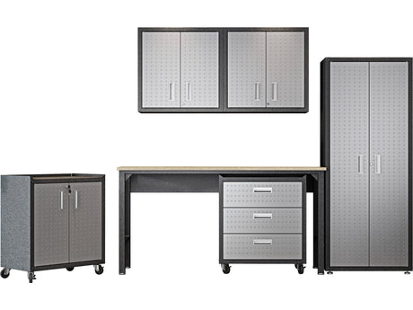 Fortress 6-Piece Garage Set in Grey - Ornate Home