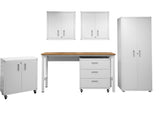 Fortress 6-Piece Garage Set in White - Ornate Home