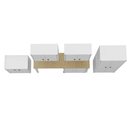 Fortress 6-Piece Garage Set in White - Ornate Home