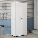 Fortress 74.8" Tall Garage Cabinet in White - Ornate Home