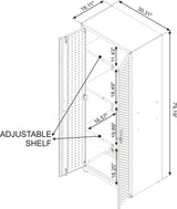 Fortress 74.8" Tall Garage Cabinet in White - Ornate Home
