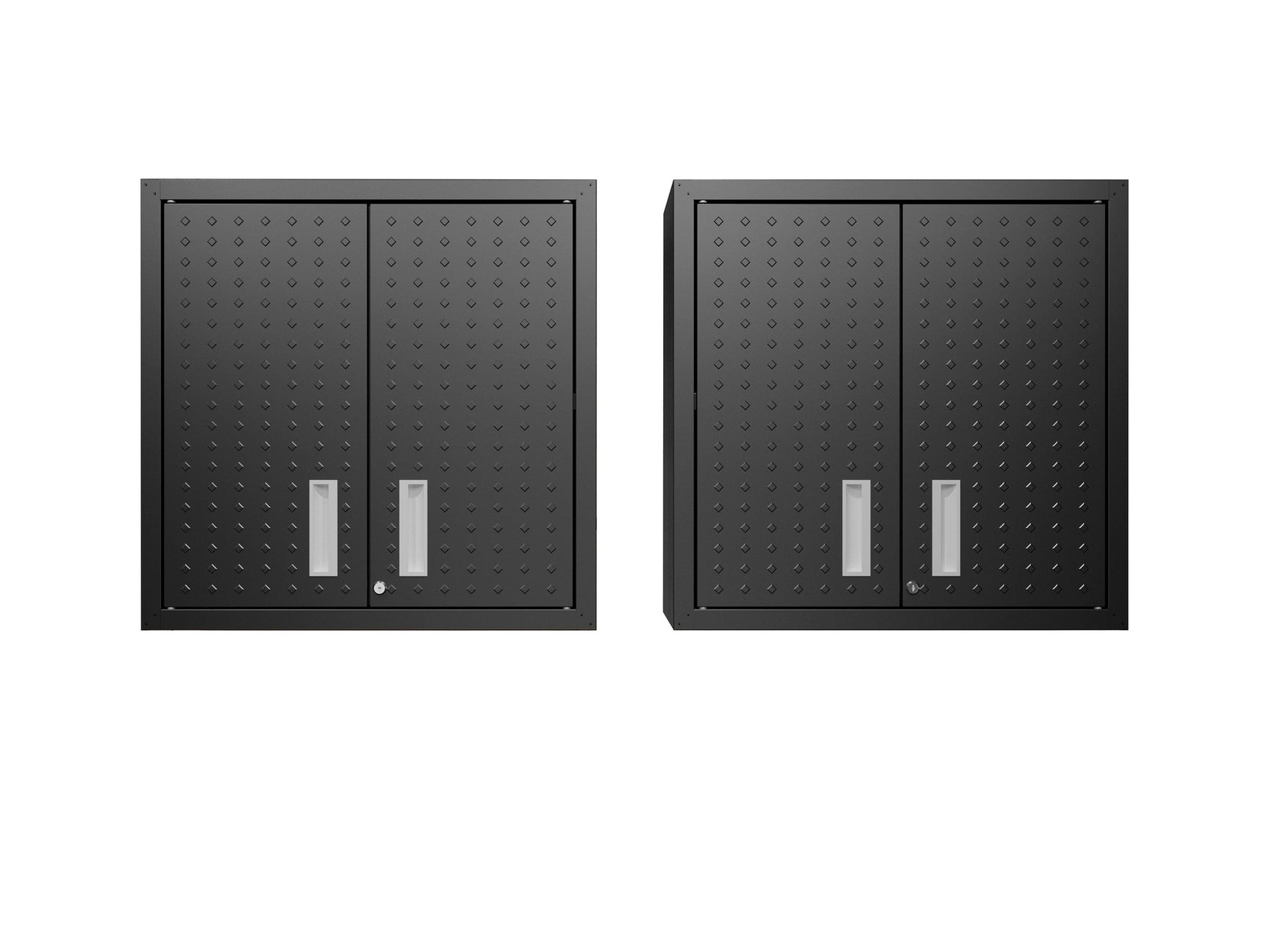 Fortress Floating Garage Cabinet in Charcoal Grey (set of 2) - Ornate Home