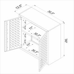Fortress Floating Garage Cabinet in Grey - Ornate Home