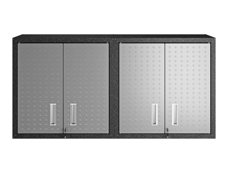 Fortress Floating Garage Cabinet in Grey (set of 2) - Ornate Home