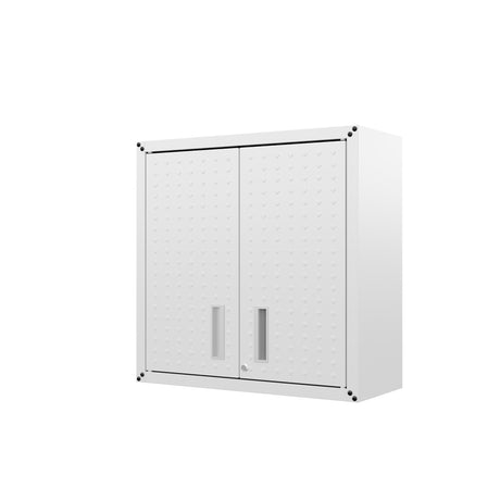 Fortress Floating Garage Cabinet in White - Ornate Home
