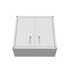 Fortress Floating Garage Cabinet in White - Ornate Home