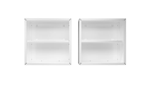 Fortress Floating Garage Cabinet in White (set of 2) - Ornate Home