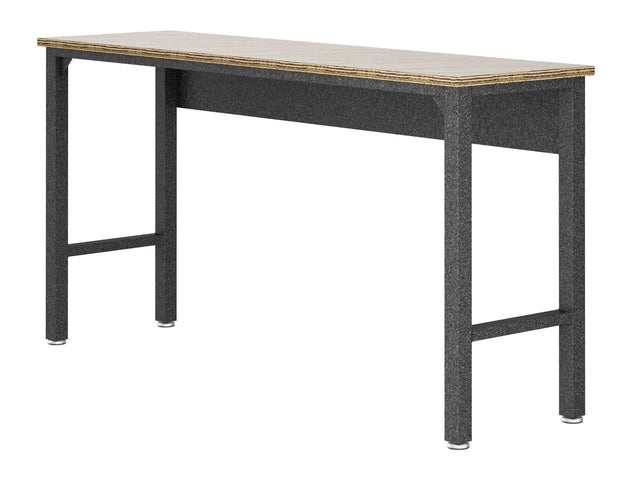 Fortress Garage Table in Natural Wood in Steel - Ornate Home