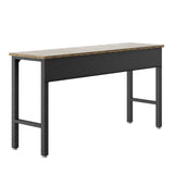 Fortress Garage Table in Natural Wood in Steel - Ornate Home