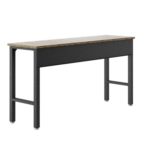 Fortress Garage Table in Natural Wood in Steel - Ornate Home