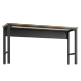 Fortress Garage Table in Natural Wood in Steel - Ornate Home