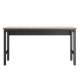 Fortress Garage Table in Natural Wood in Steel - Ornate Home