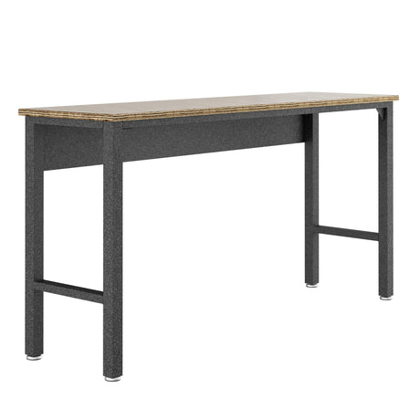 Fortress Garage Table in Natural Wood in Steel - Ornate Home