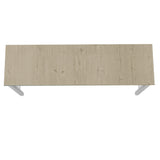 Fortress Natural Wood and Steel Garage Table in White - Ornate Home