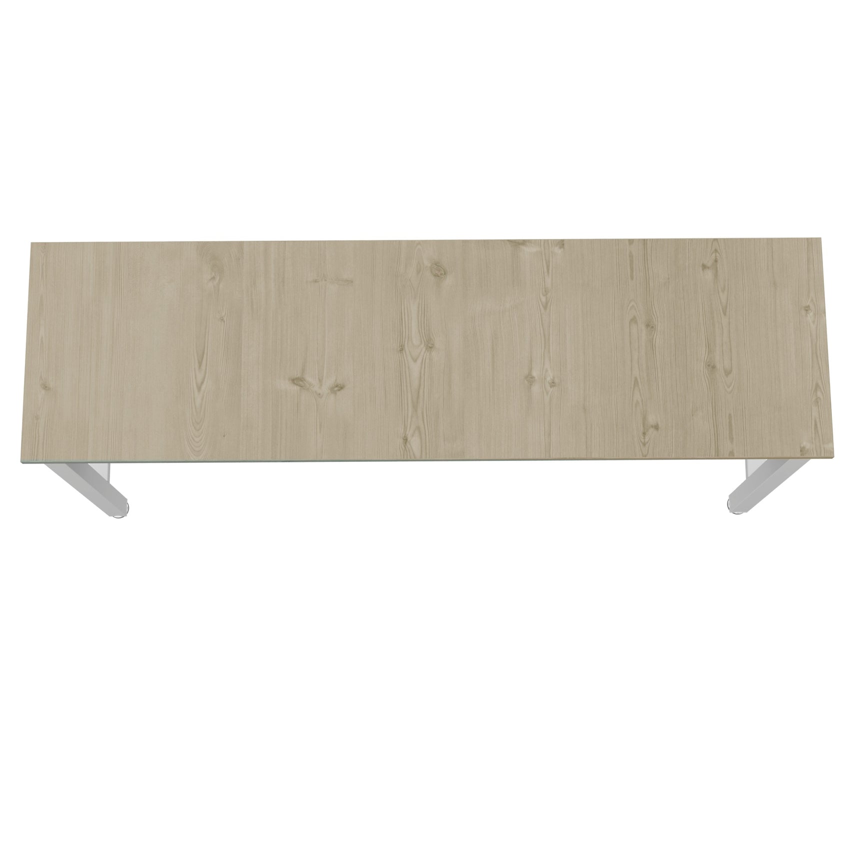 Fortress Natural Wood and Steel Garage Table in White - Ornate Home