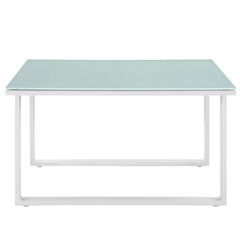 Fortuna White Outdoor Patio Side Table - Ornate Home