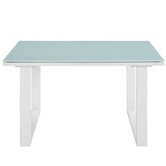 Fortuna White Outdoor Patio Side Table - Ornate Home
