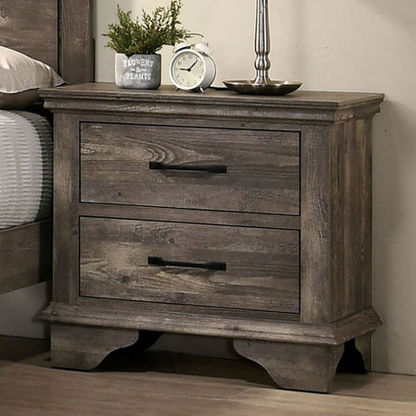 Fortworth Gray Nightstand - Ornate Home