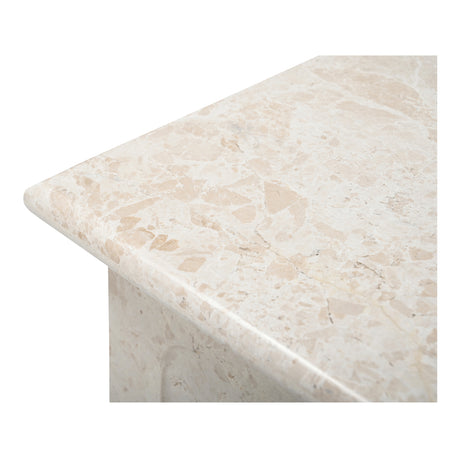 Forum Cream Beige Marble Side Table - Ornate Home