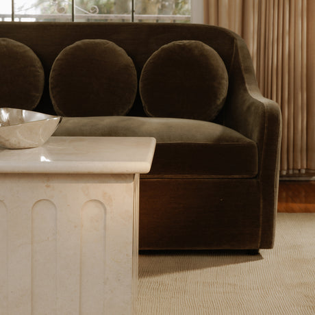 Forum Cream Beige Marble Side Table - Ornate Home