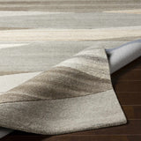 Forum Taupe Modern Wool Rug - Ornate Home