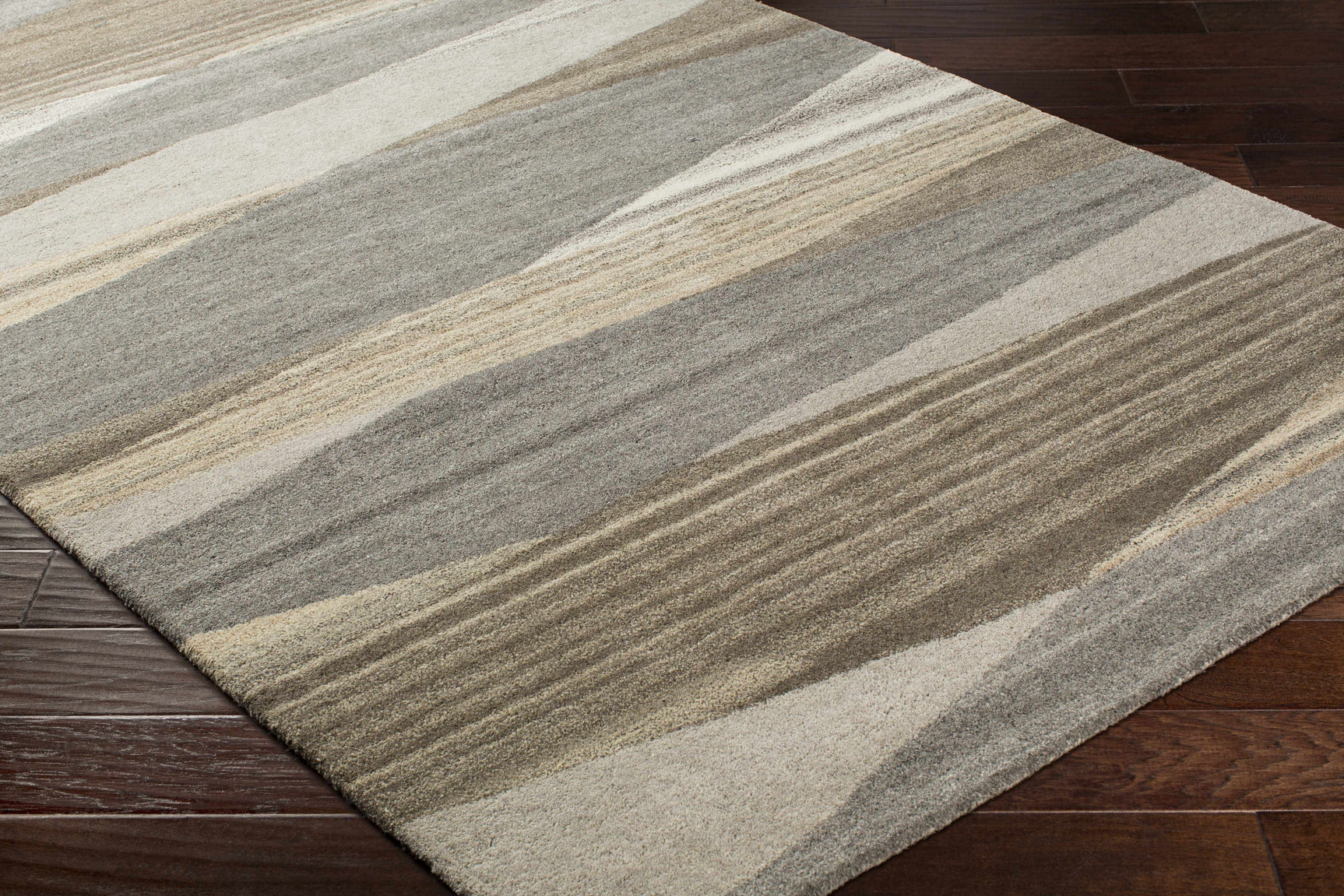 Forum Taupe Modern Wool Rug - Ornate Home