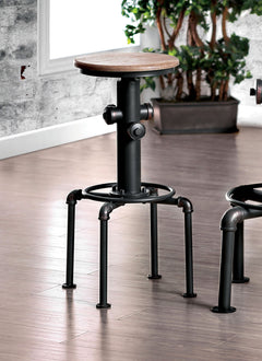 Foskey Antique Black/Natural Tone 3 Pc. Bar Table Set - Ornate Home