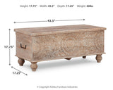 Fossil Ridge Beige Storage Bench (Online Special Price) - Ornate Home