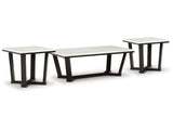 Fostead White/Espresso Coffee Table and 2 Ends (Online Special Price) - Ornate Home