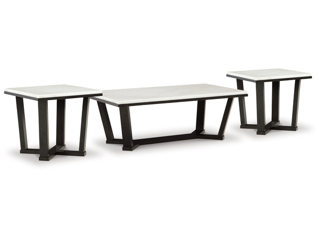 Fostead White/Espresso Coffee Table and 2 Ends (Online Special Price) - Ornate Home