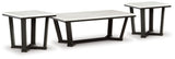 Fostead White/Espresso Coffee Table and 2 Ends (Online Special Price) - Ornate Home