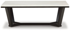 Fostead White/Espresso Coffee Table and 2 Ends - Ornate Home