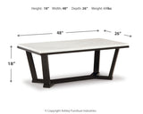 Fostead White/Espresso Coffee Table and 2 Ends - Ornate Home