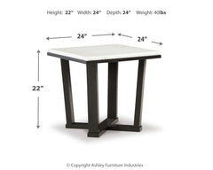 Fostead White/Espresso Coffee Table and 2 Ends - Ornate Home