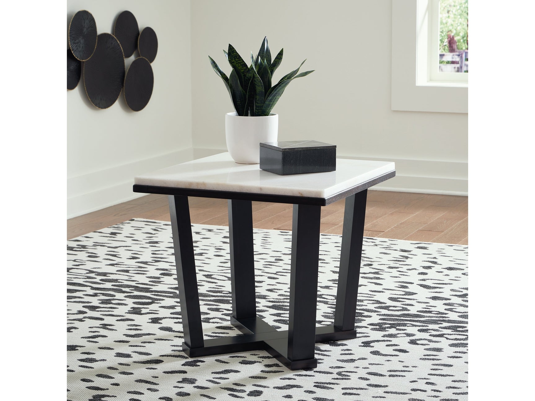 Fostead White/Espresso End Table (Online Special Price) - Ornate Home