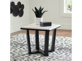 Fostead White/Espresso End Table (Online Special Price) - Ornate Home