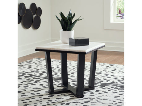 Fostead White/Espresso End Table - Ornate Home