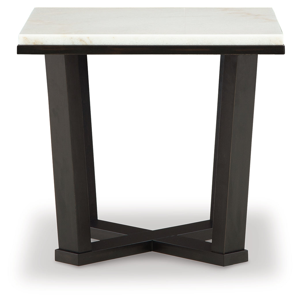 Fostead White/Espresso End Table - Ornate Home