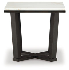 Fostead White/Espresso End Table - Ornate Home