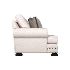 Foster Beige/Tan Fabric Loveseat - Ornate Home